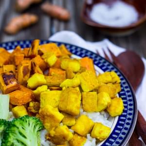 Anti-Inflammatory Rice Bowls with Turmeric Marinated Tofu
