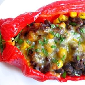 Spicy Black Bean Stuffed Peppers