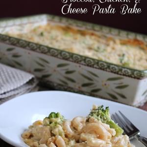 Broccoli, Chicken, and Cheese Pasta Bake