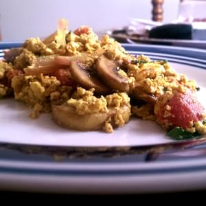 Mixed Vegetable Vegan Eggs! (Tofu Scramble)