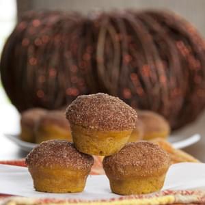 Cinnamon Sugar Mini Pumpkin Donut Muffins