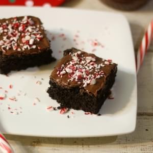 Candy Cane Peanut Butter Brownies #CandyCaneHacks
