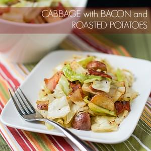 Cabbage with Bacon and Roasted Potatoes