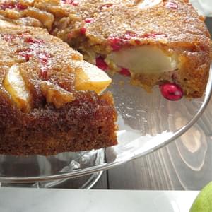 Pear And Cranberry Upside Down Cake
