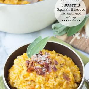 Butternut Squash Risotto with Bacon, Maple and Sage