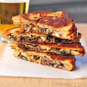 Grilled Cheese with Gouda, Roasted Butter Mushrooms and Onions
