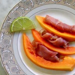Papaya, Prosciutto, and Lime