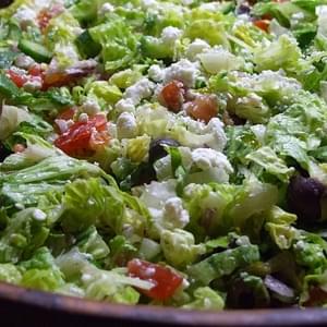 Chopped Vegetable Salad w/ Feta & Olives