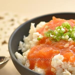 Scrambled Egg White with Fish Fillet and Tomatoes