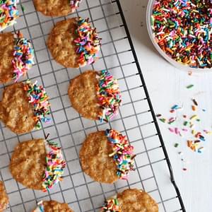 White Chocolate Oatmeal Lace Cookies