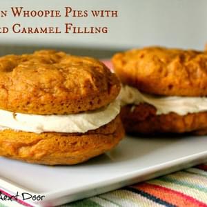 Pumpkin Whoopie Pies with Salted Caramel Filling