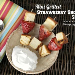 Mini Grilled Strawberry Shortcake Skewers