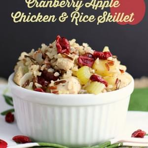 Cranberry Apple Chicken and Rice Skillet Dinner