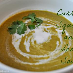 Creamy Curried Squash and Lentil Soup