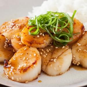 Scallop with Mustard Miso Sauce