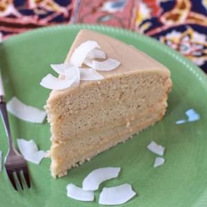 Healthy Coconut Cake with Coconut Frosting