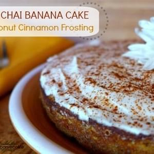 Paleo Chai Banana Cake with Cinnamon Frosting