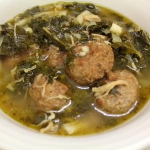 Simple Crock Pot Italian Wedding Soup with Kale
