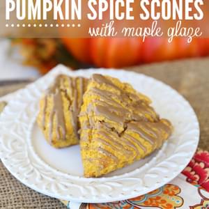 Pumpkin Scones with Maple Glaze