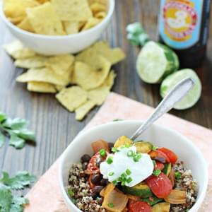 Quinoa and Roasted Vegetable Burrito Bowls