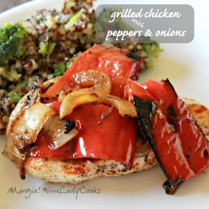 Grilled Chicken With Onions and Peppers