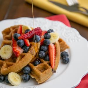 Whole Wheat and Blueberry Waffles