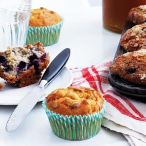 Blueberry Oat Muffins with Crumb Topping
