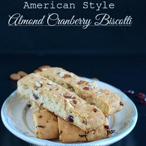 American style Almond Cranberry Biscotti