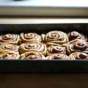 Brown Butter Pumpkin Cinnamon Rolls with Cream Cheese Frosting