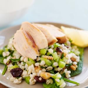 Wheat Berry Salad with Lemon-Cumin Grilled Chicken