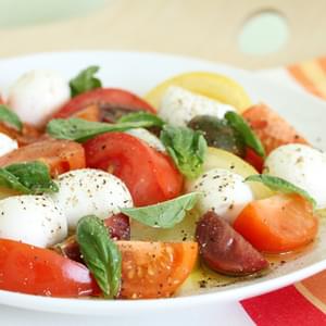 Heirloom Tomato Salad with Bocconcini and Basil