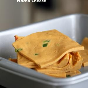 Nut Free Vegan Nacho Cheese Slices. Gluten-free