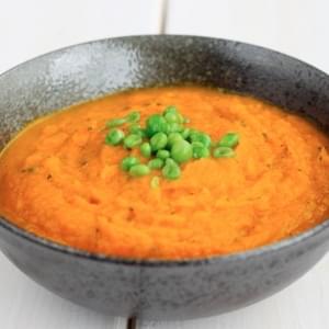 Roasted Carrot, Shallots and Garlic Soup