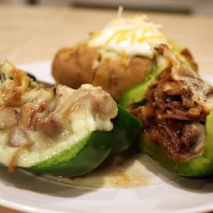 Philly Steak and Cheese Stuffed Peppers