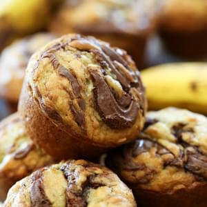 Nutella Banana Oat Muffins