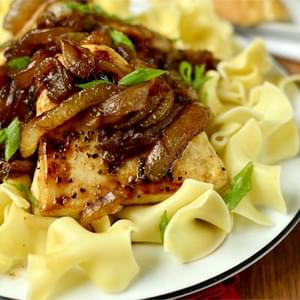 Honey and Balsamic-Onions Chicken Skillet