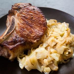 Pork Chops with Braised Cabbage