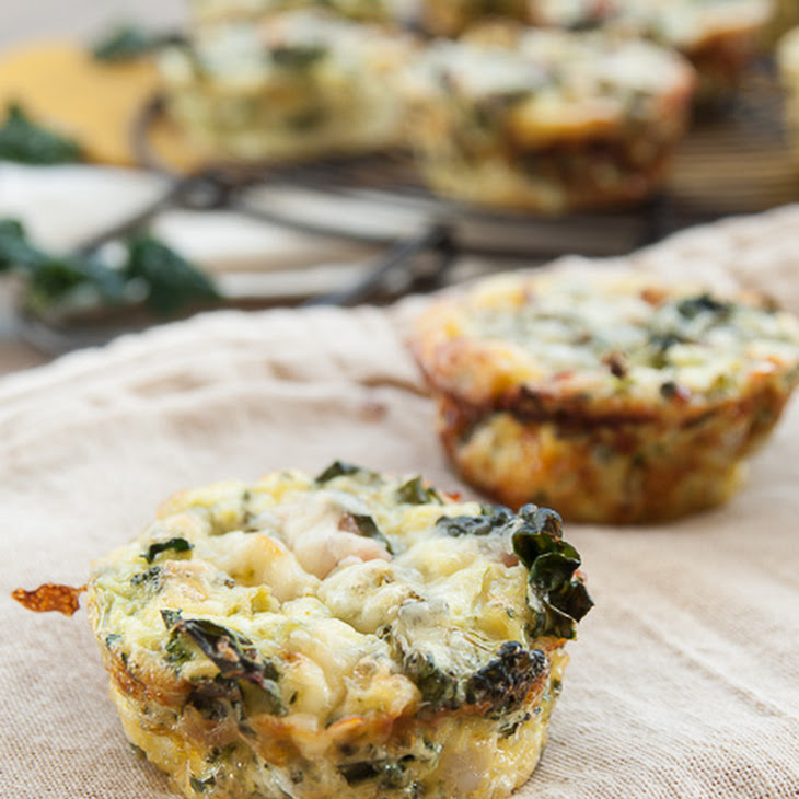 Mini Crustless Kale and Broccoli Quiches Recipe