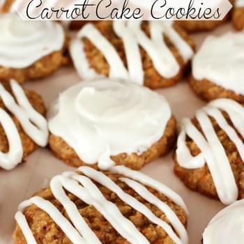 Carrot Cake Cookies w/ Cream Cheese Frosting