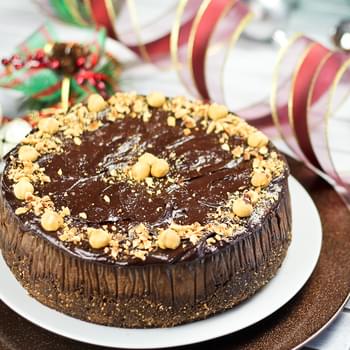 Shockingly Healthy More Chocolate Moka Hazelnut Cheesecake