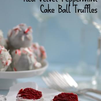 Red Velvet-Peppermint Cake Ball Truffles