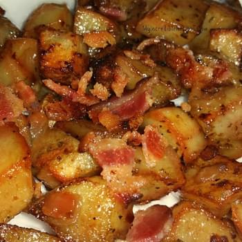 Roasted Potatoes with Bacon, Garlic & Onions!