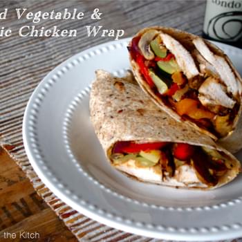 Roasted Vegetable & Balsamic Chicken Wrap