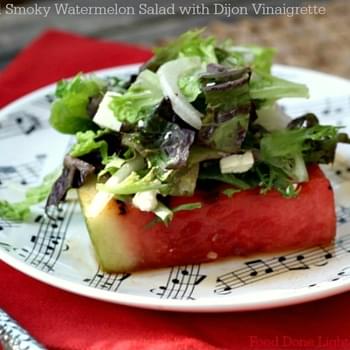 Grilled Smoky Watermelon Salad with Dijon Vinaigrette