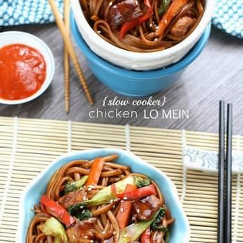 Slow cooker / Crockpot Chicken Lo Mein Noodles