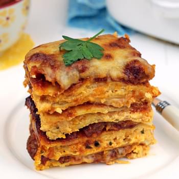 Hot Sausage & Sweet Potato Lasagna