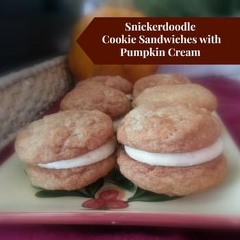 Snickerdoodle Cookie Sandwiches with Pumpkin Cream Filling