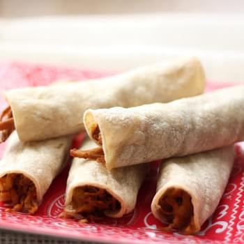 Crock-Pot Mexican Pork and Baked Taquitos