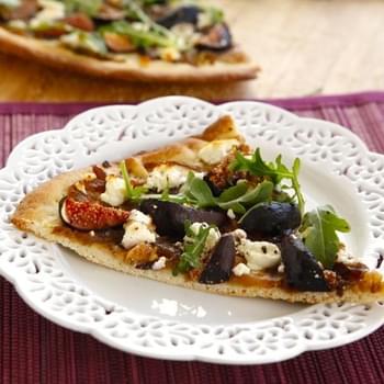 Fig and Goat Cheese Pizza with Maple Balsamic Reduction