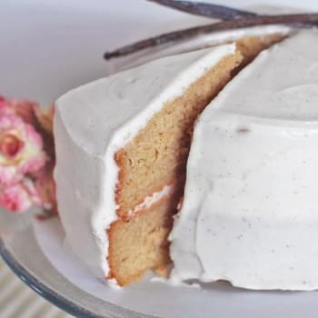 Healthy Vanilla Bean Cake with a Classic Vanilla Bean Frosting [1st version]